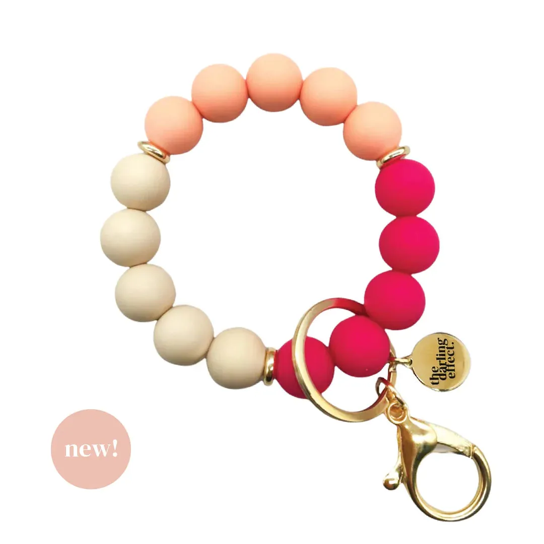 Noella Beaded Silicone Bracelet Keyring