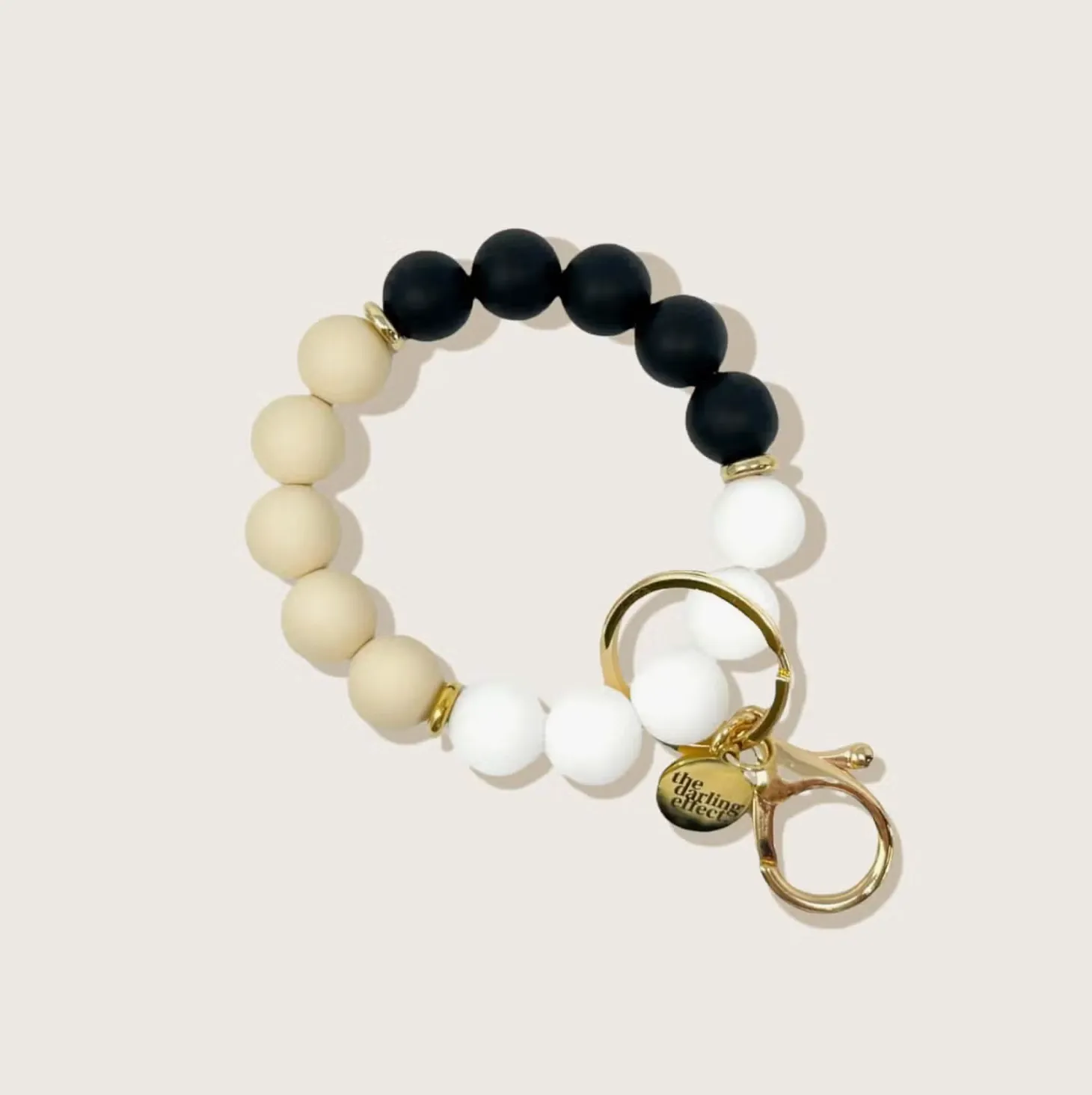 Noella Beaded Silicone Bracelet Keyring