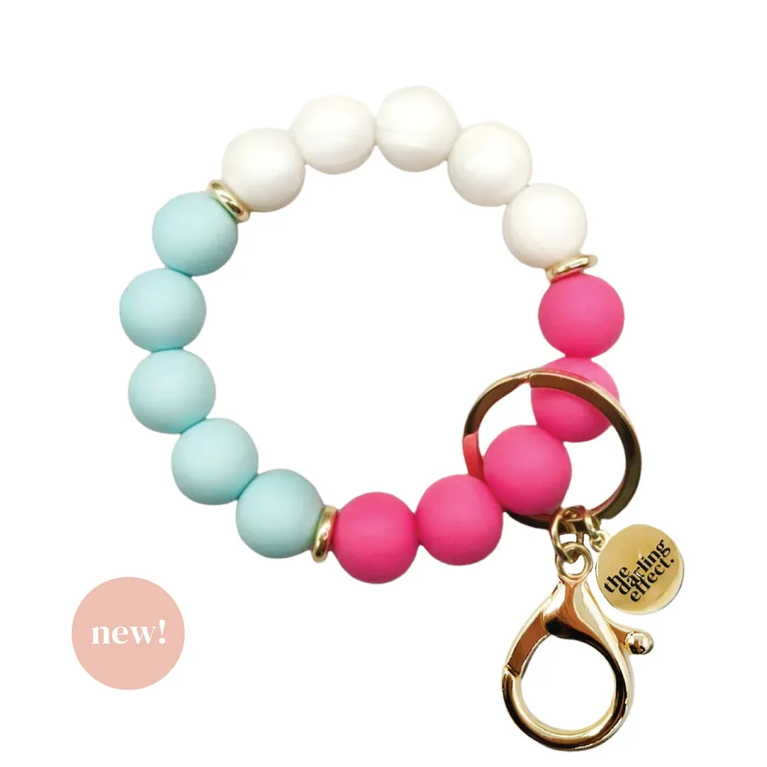 Noella Beaded Silicone Bracelet Keyring