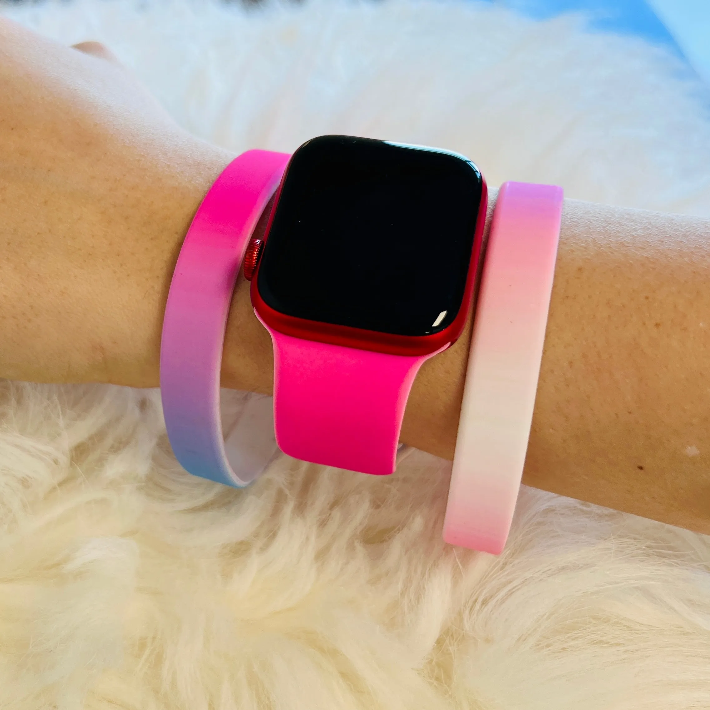 Ombre' Silicone Bracelet Stacks Multiple Colors Available