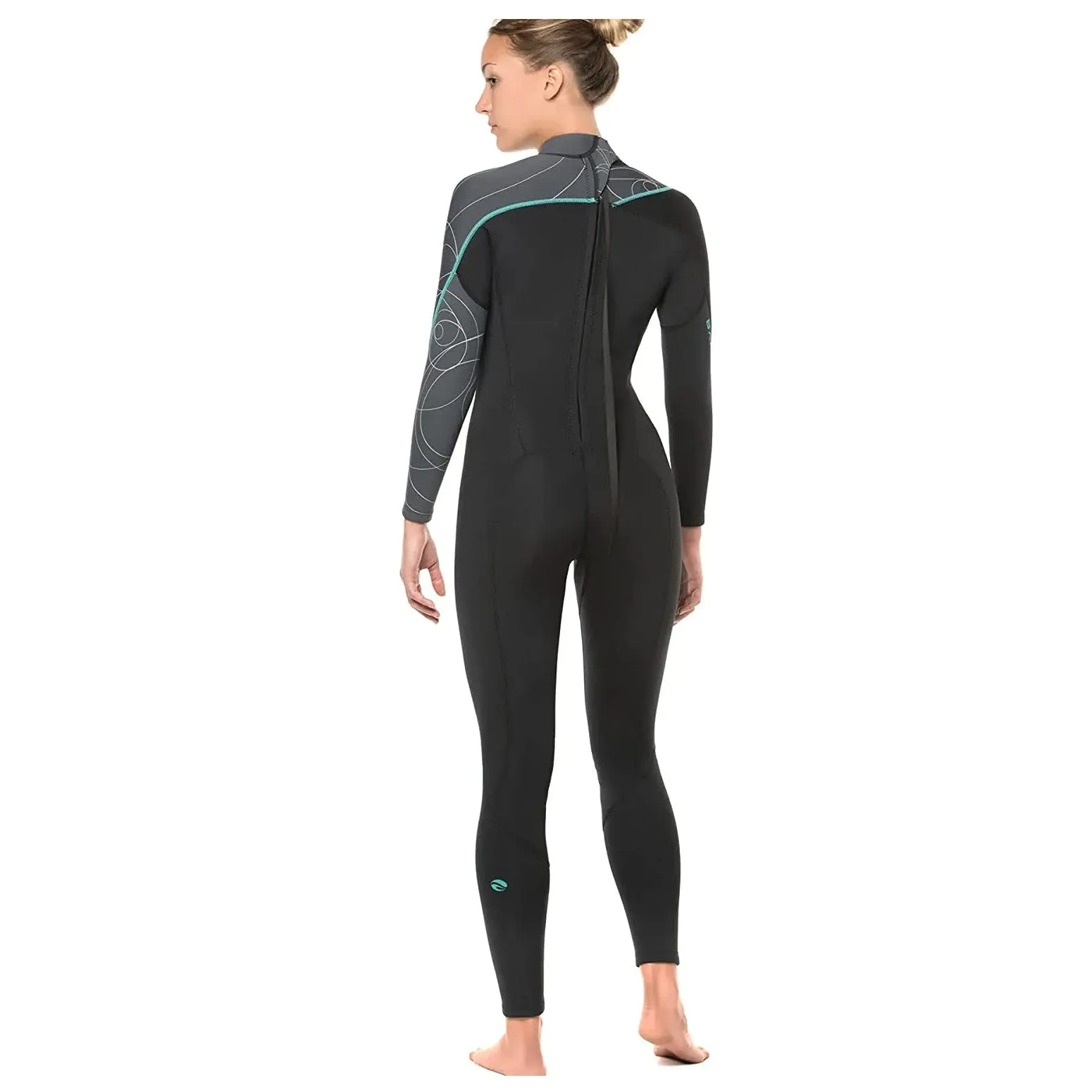 Open Box Bare 5mm Womens Elate Dive Wetsuit-Grey -04T