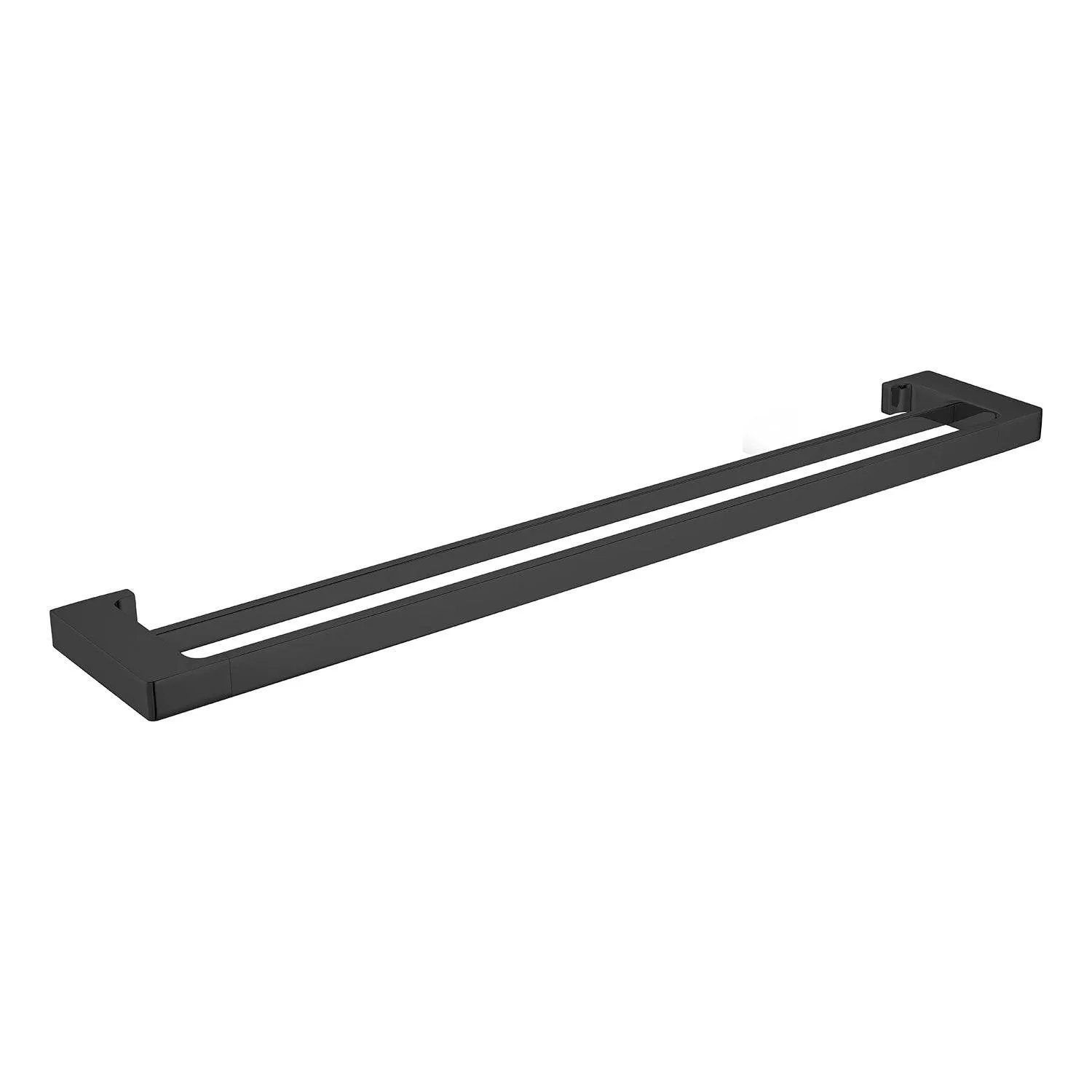 PEARL Double Towel Rail 800mm MATTE  BLACK 8030D-MB