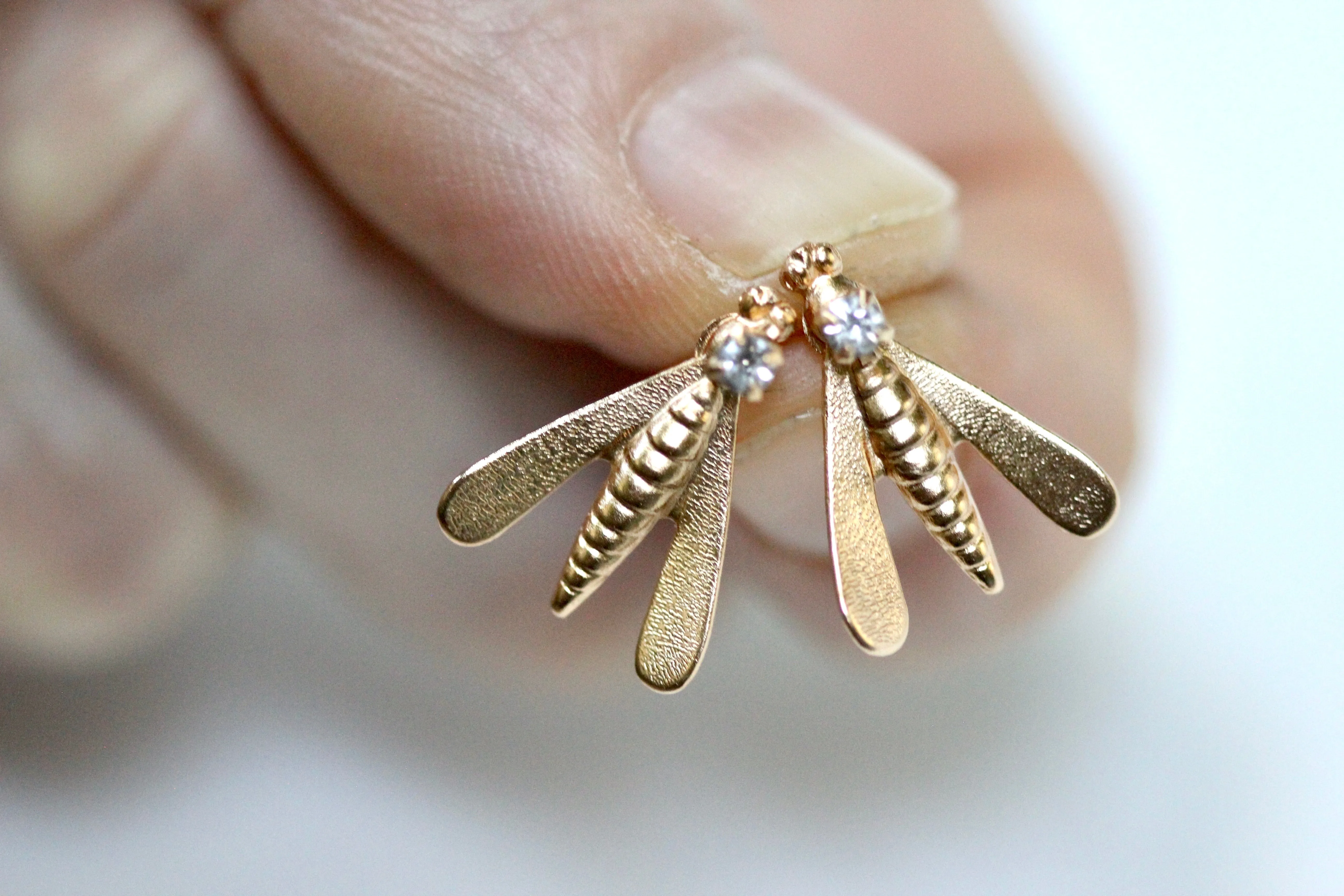 Preorder* Tiny Bee Earrings