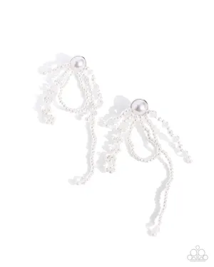 Promising Pearls - White Earrings