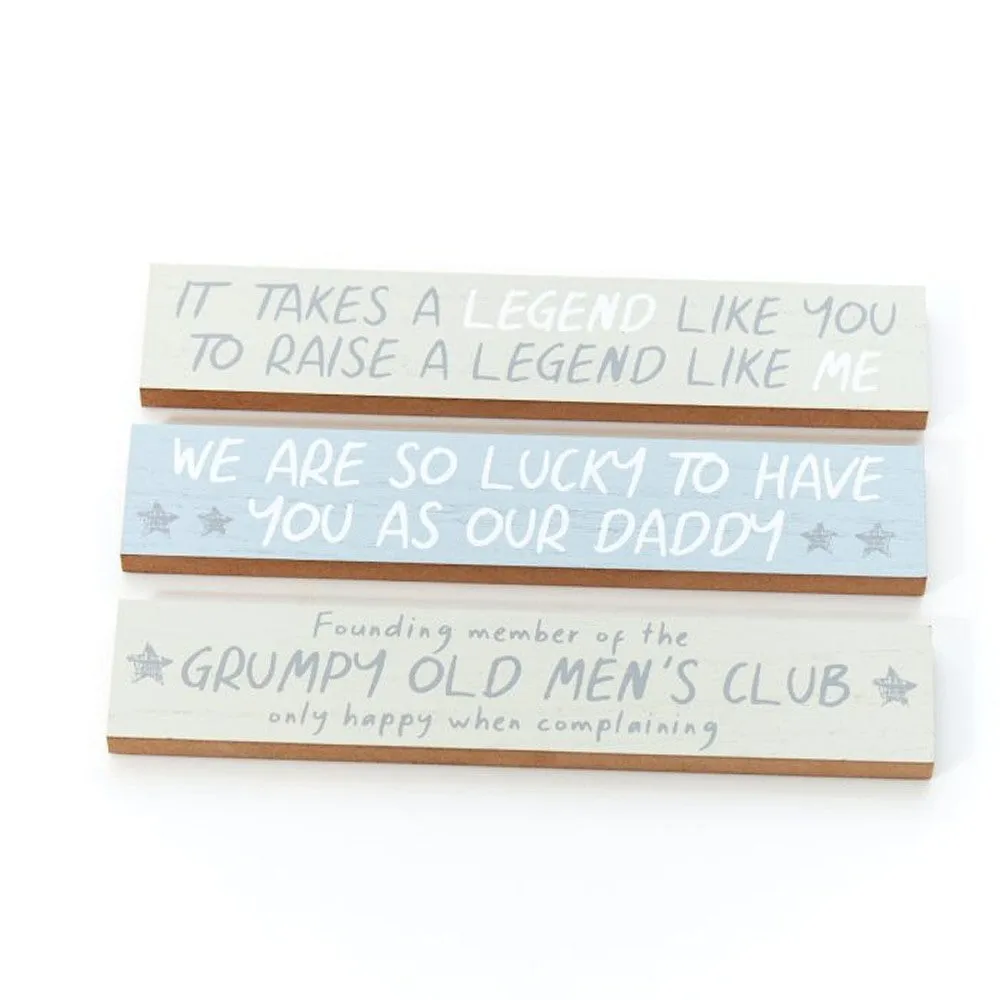 Richard Langs 20cm Men's Table Top Quote Block (Choice of 6)