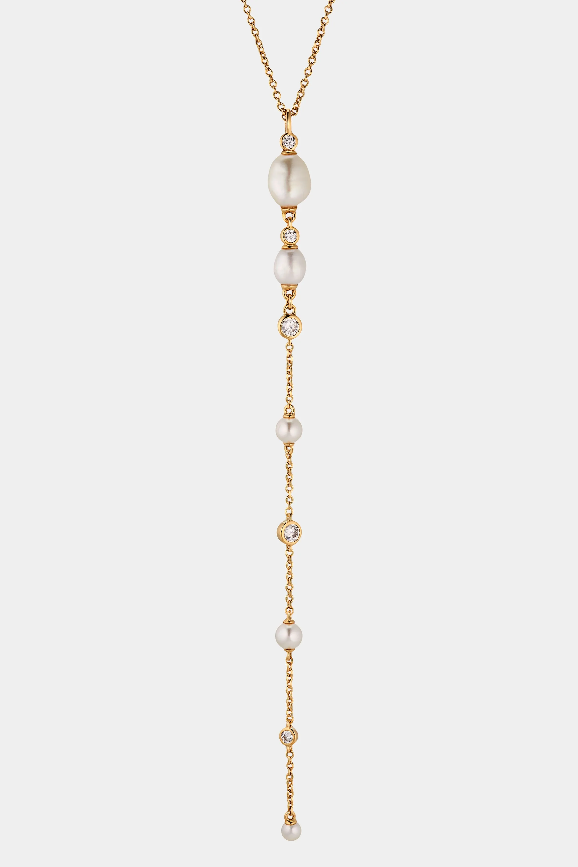 SIREN MIXED PEARL Y  NECKLACE