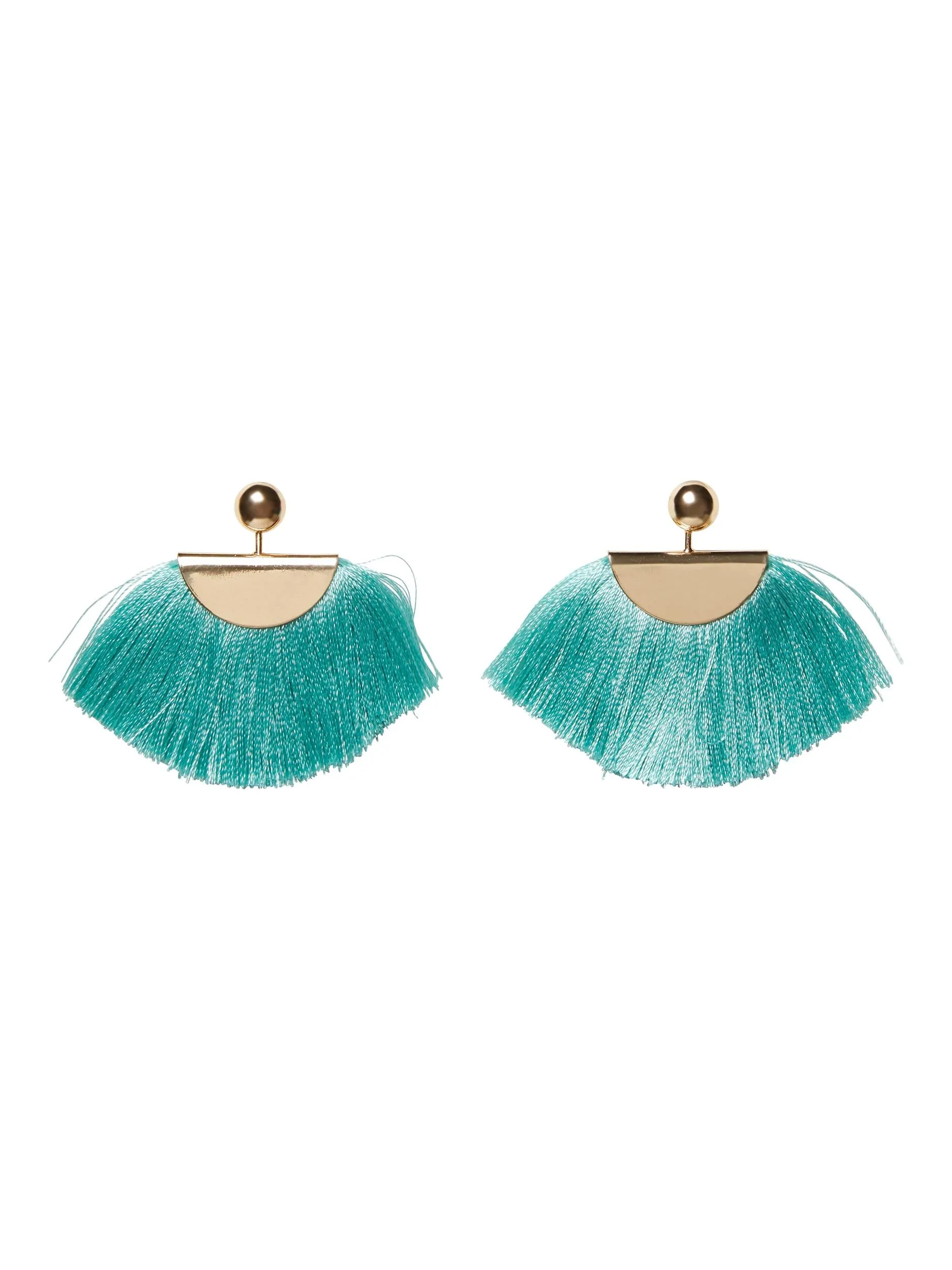 Stella Tassel Earrings - Neptune Green