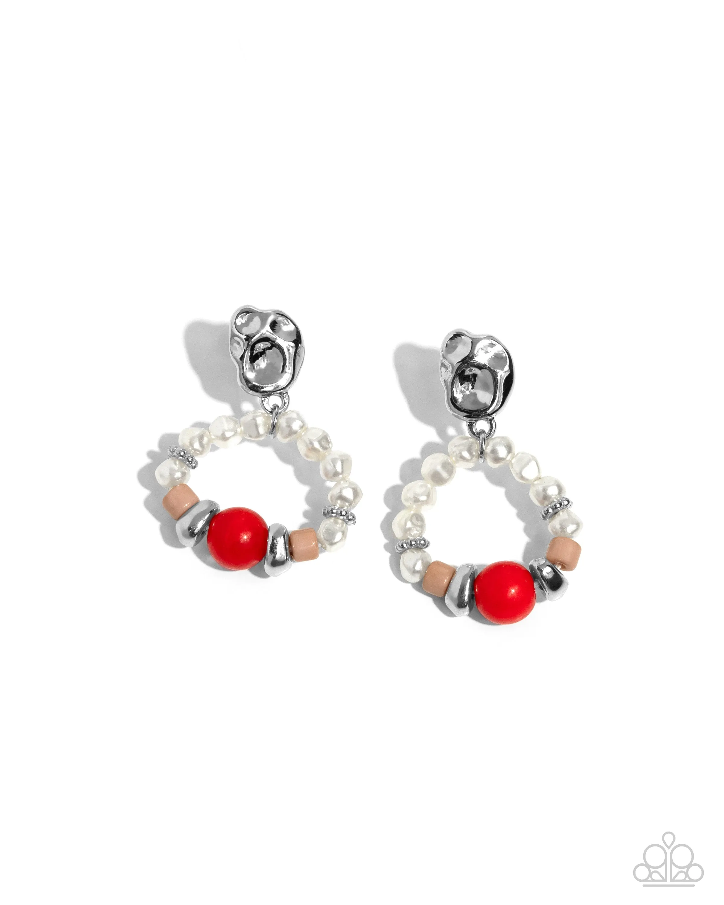 Swirl Selfie - Red Earrings