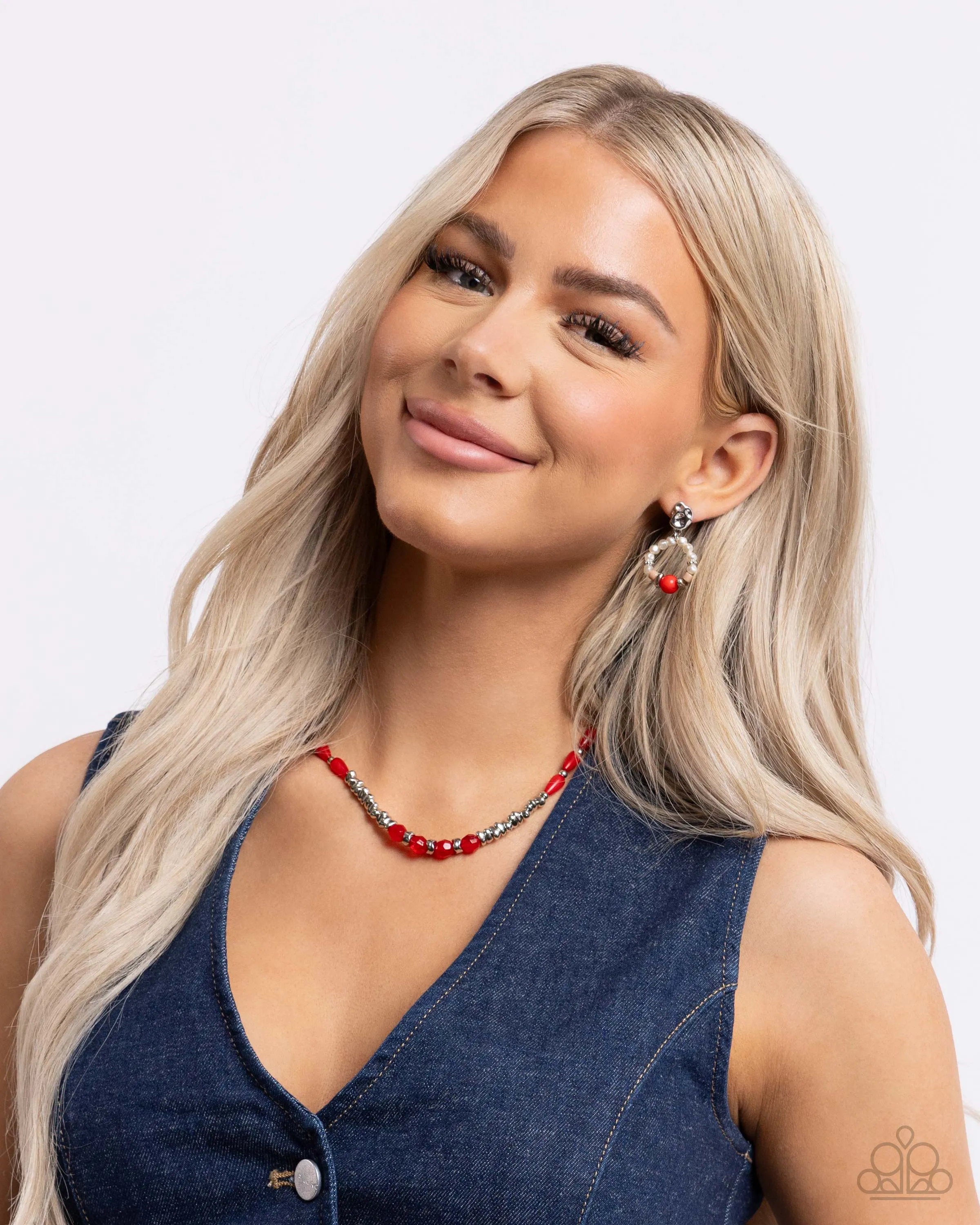 Swirl Selfie - Red Earrings