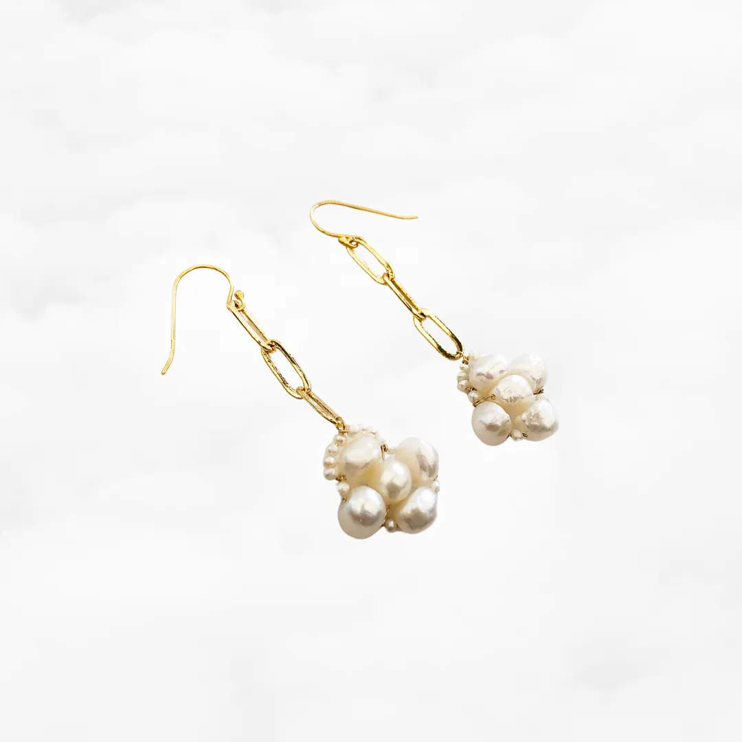 The Cloud Wrapped Baroque Pearl Earrings