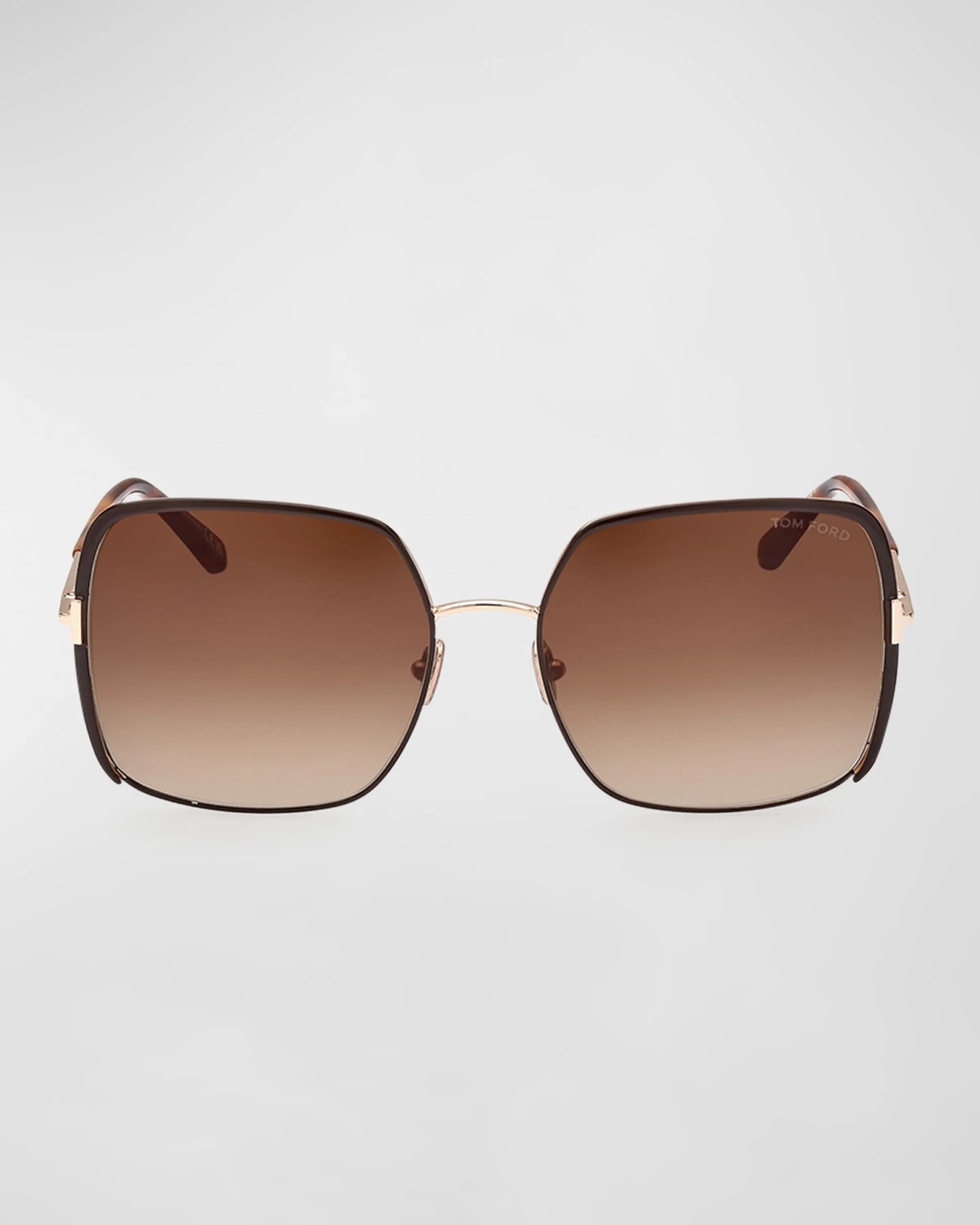 Tom Ford - Raphaela Mixed-Media Butterfly Sunglasses in Shiny Rose Gold