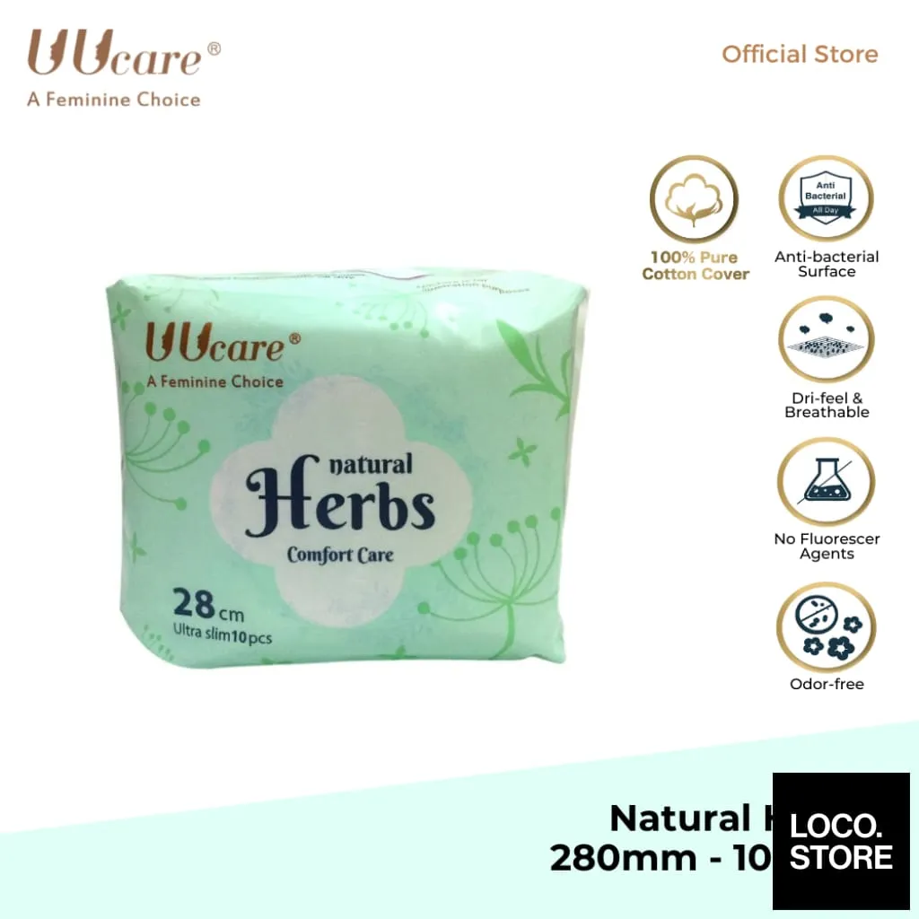 UUCare Sanitary Napkin with Natural Herbs Comfort Care (10 Pads/280mm)