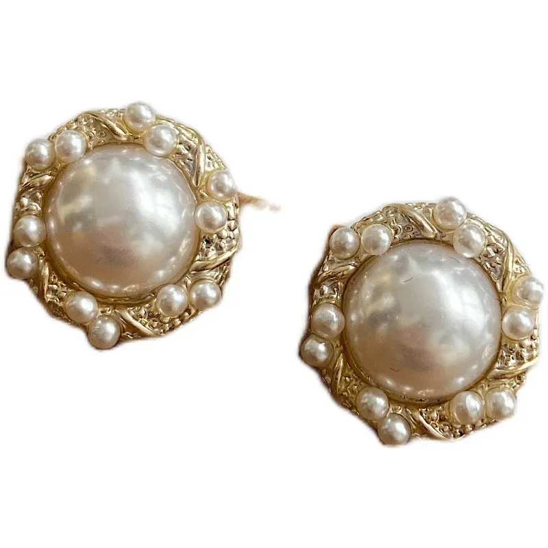 Vintage Style Pearl Ear Pins