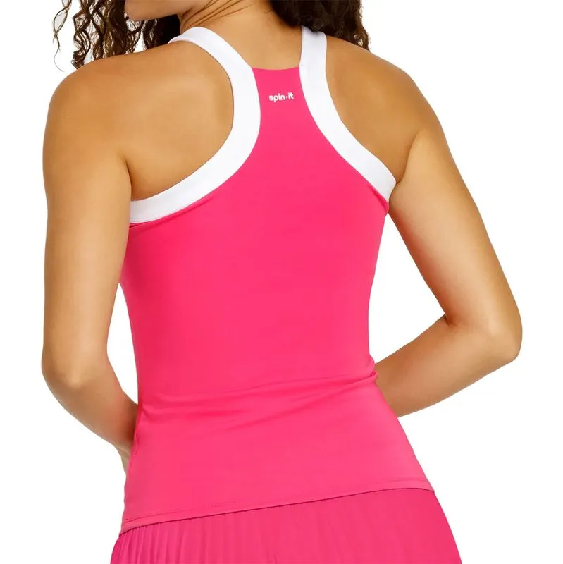 Women`s Zoraya Hi-Neck Pickleball Tank Vivid Pink