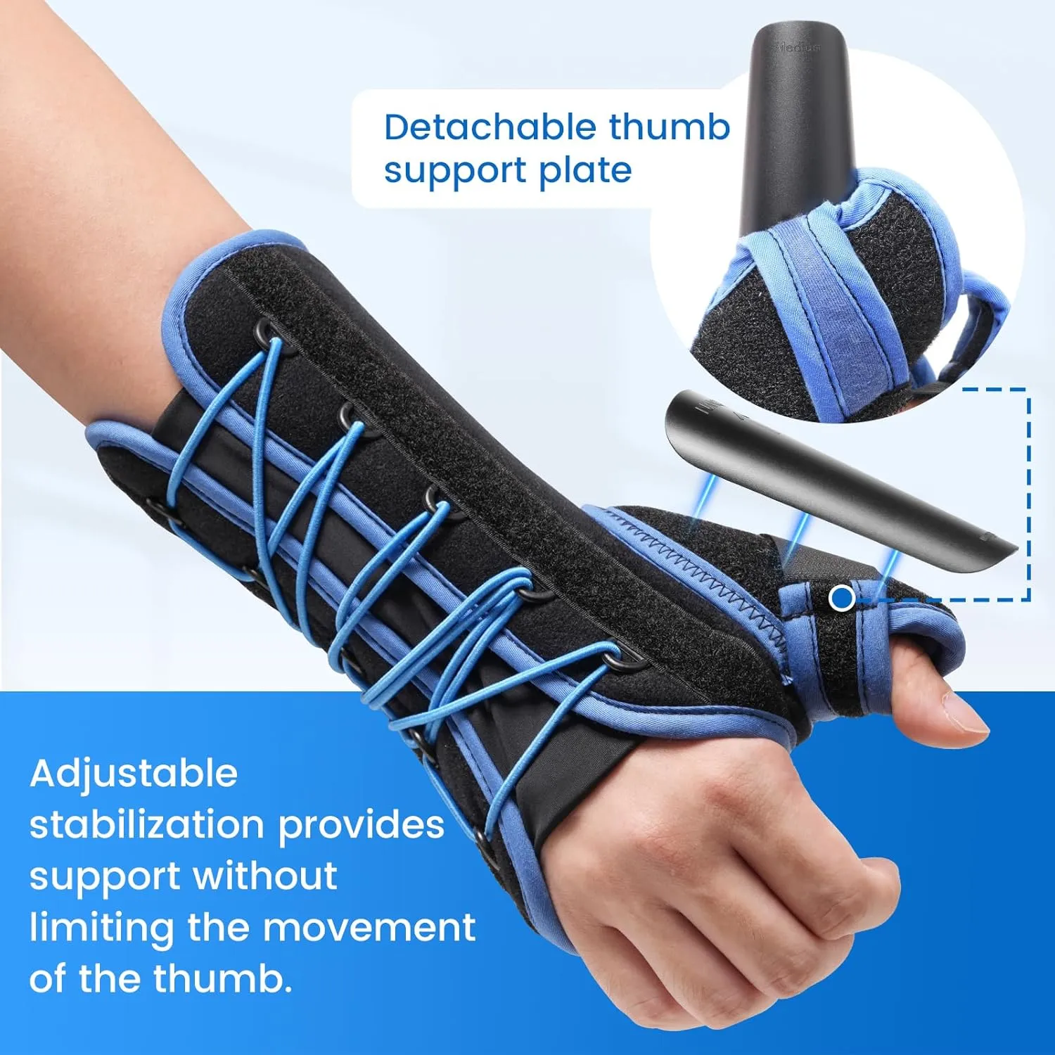 Wrist Brace with Thumb Stabilizer - Drawstring Version